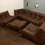 Togo Sofa 3-Sitzer Leder Braun 6