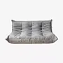 Togo Sofa 3-seater Madras leather ash grey 0