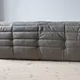 Togo Sofa 3-seater Madras leather ash grey 5