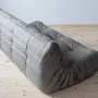 Divano Togo 3 posti pelle Madras grigio cenere 6