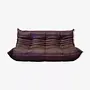 Togo Sofa 3-Seater Pull-Up Leather Chocolate Brown 0