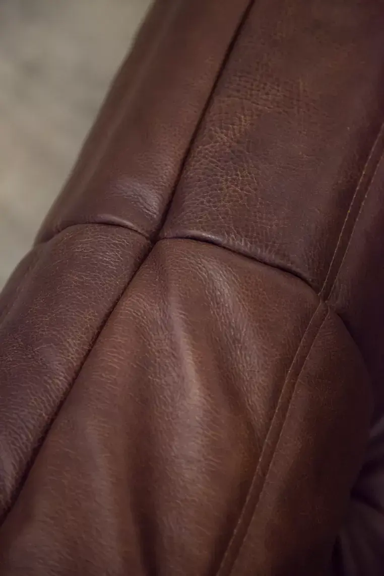 Togo Sofa 3-Seater Pull-Up Leather Chocolate Brown 2