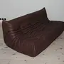 Togo Sofa 3-seater Madras leather Brown 7