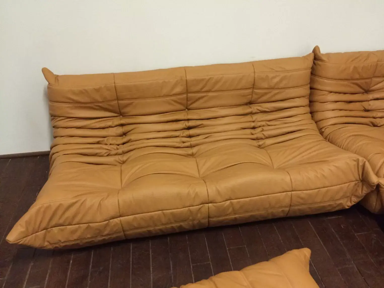 Togo Sofa 3-Sitzer Leder Beige 1