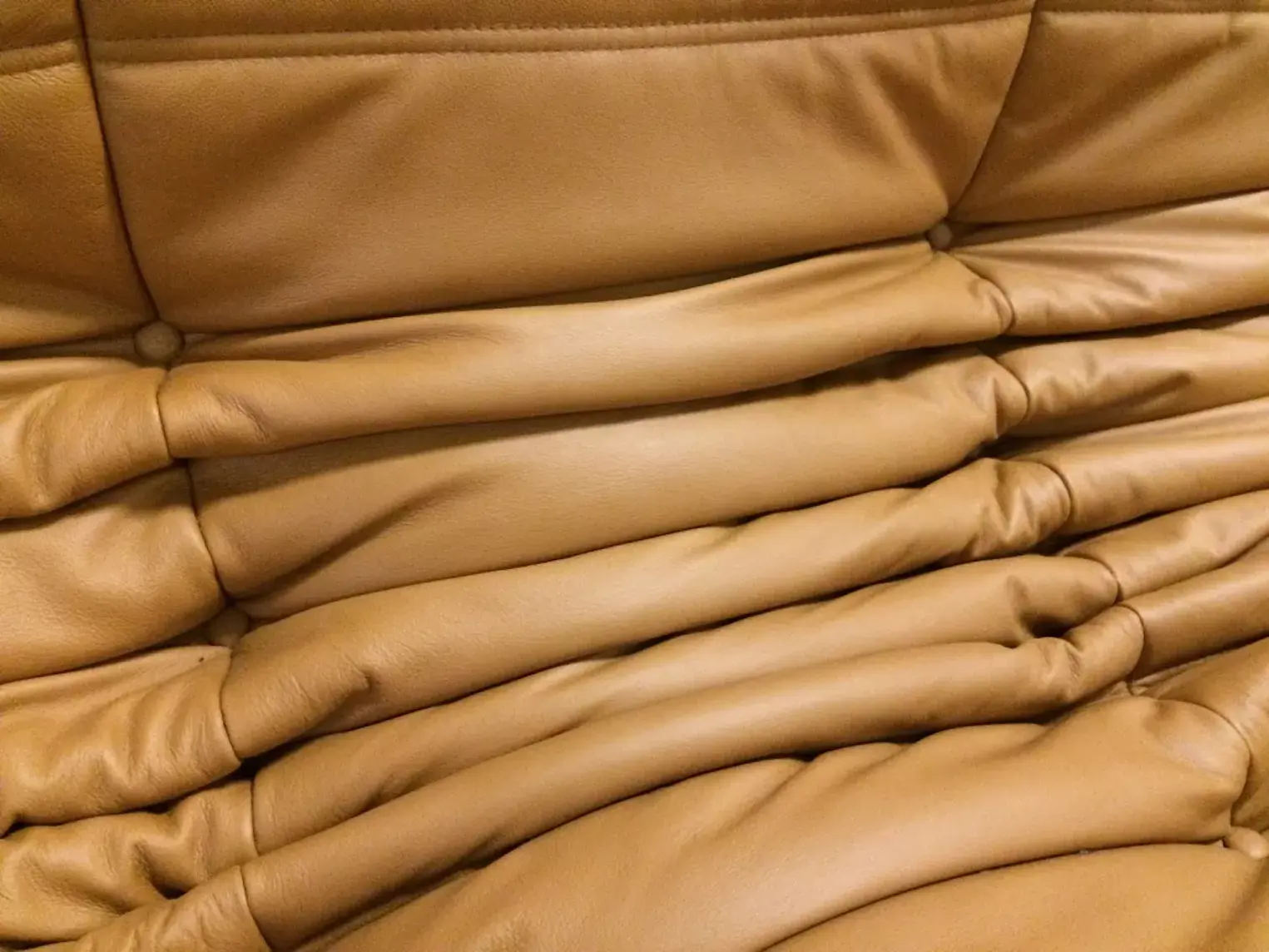 Togo Sofa 3-Sitzer Leder Beige 7