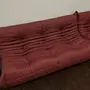 Togo Sofa 3-Sitzer Leder Rot 1