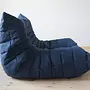 Togo Armchair Textile Navy Blue 6