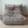 Togo armchair velvet warm grey 1