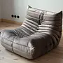 Togo armchair velvet warm grey 2