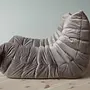 Togo armchair velvet warm grey 4