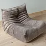 Togo armchair velvet warm grey 7