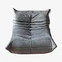 Togo Armchair Velvet Silver Grey 0