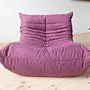 Togo armchair textile aubergine 1