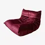 Togo armchair velvet burgundy 0