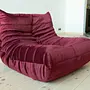 Togo armchair velvet burgundy 7