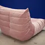 Togo Armchair Velvet Light Pink 4
