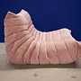 Togo Armchair Velvet Light Pink 5