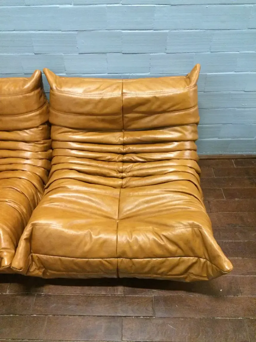Togo Sessel Leder Beige 3