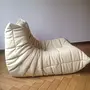 Togo Armchair Madras Leather White 1