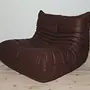 Togo Armchair Madras Leather Brown 2