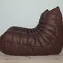 Togo Armchair Madras Leather Brown 3