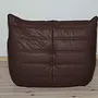 Togo Armchair Madras Leather Brown 5