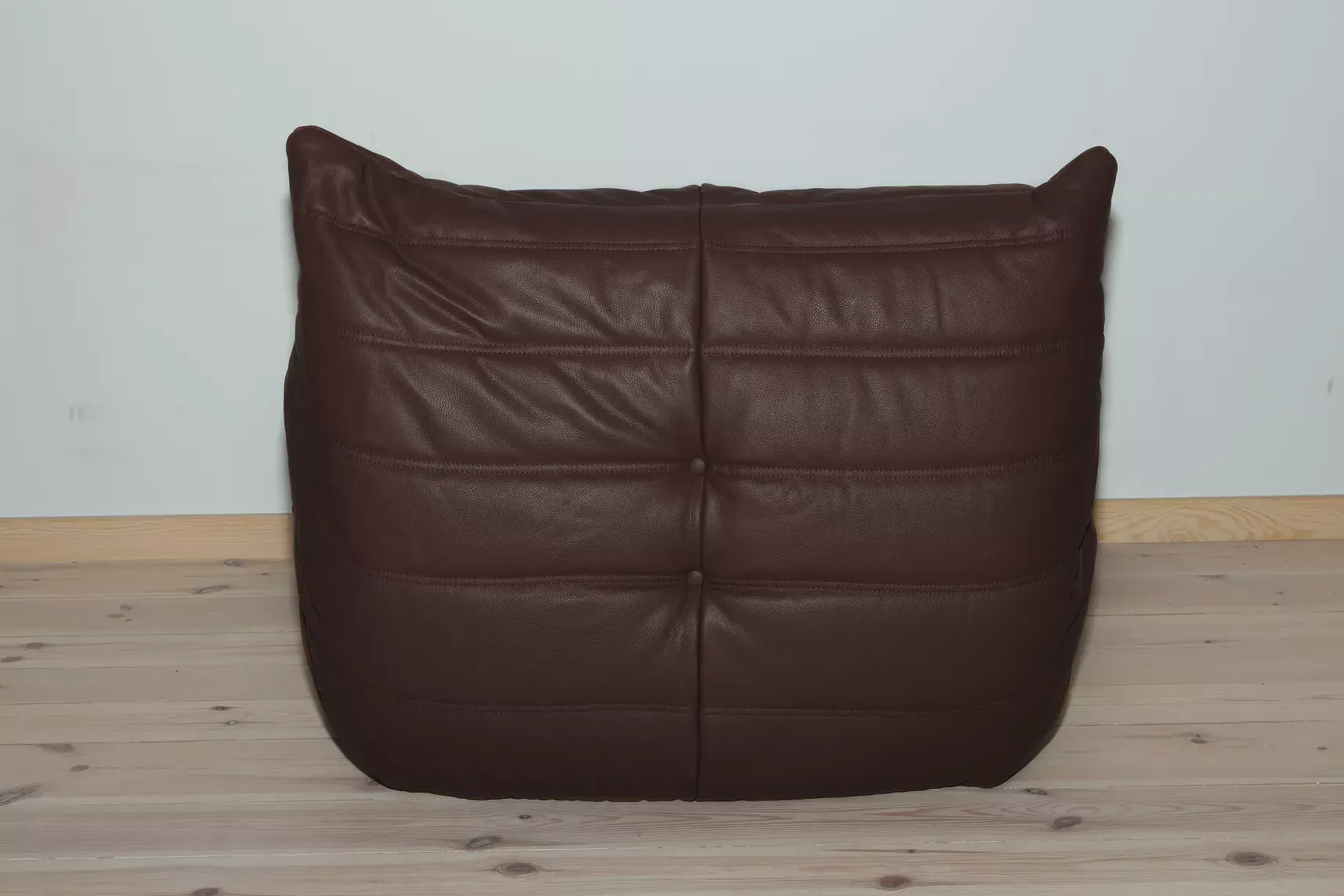 Togo Armchair Madras Leather Brown 5