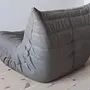 Togo Armchair Madras Leather Ash Grey 4