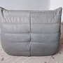 Togo Armchair Madras Leather Ash Grey 5