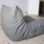Togo Armchair Madras Leather Ash Grey 6