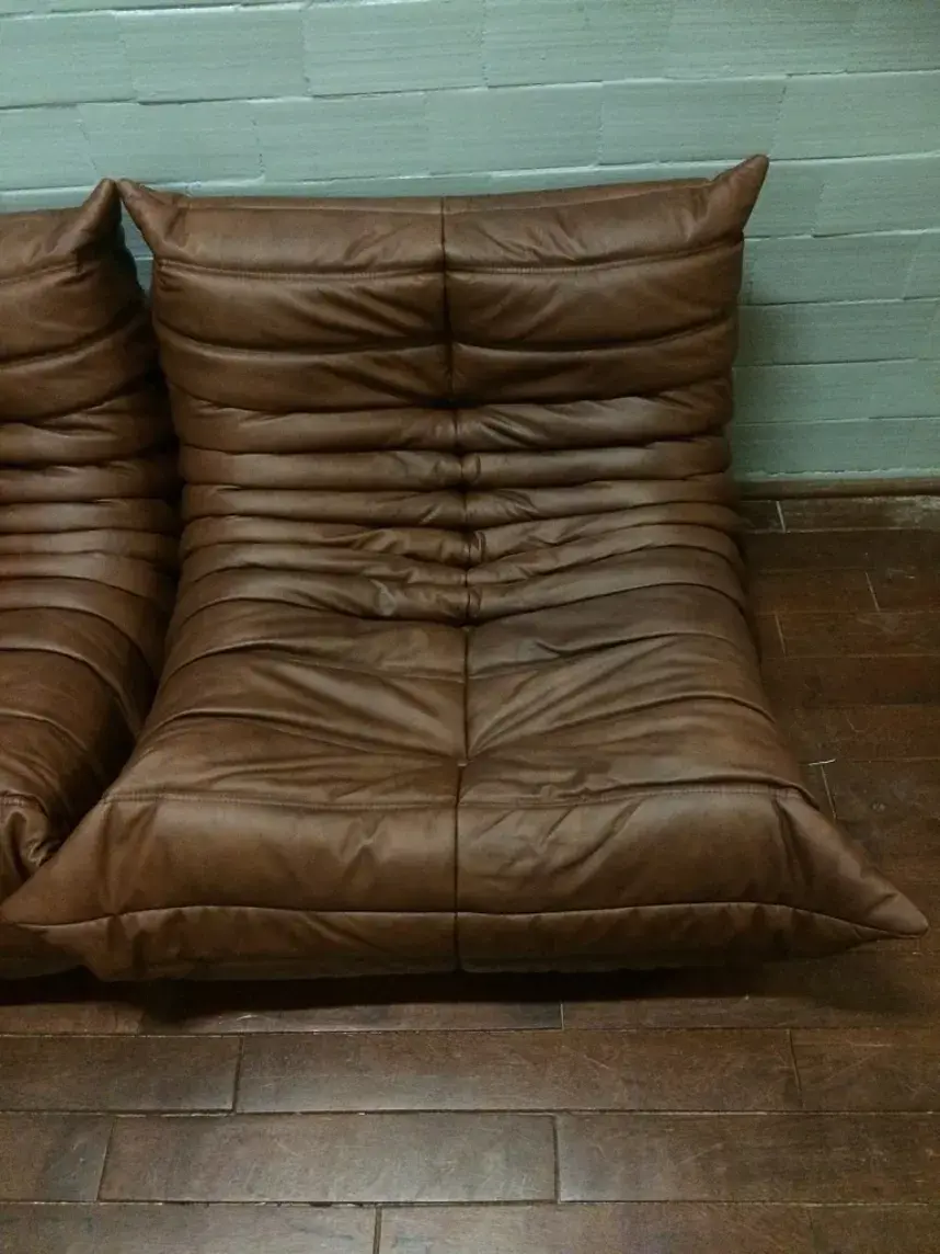 Togo Sessel Leder Braun 4