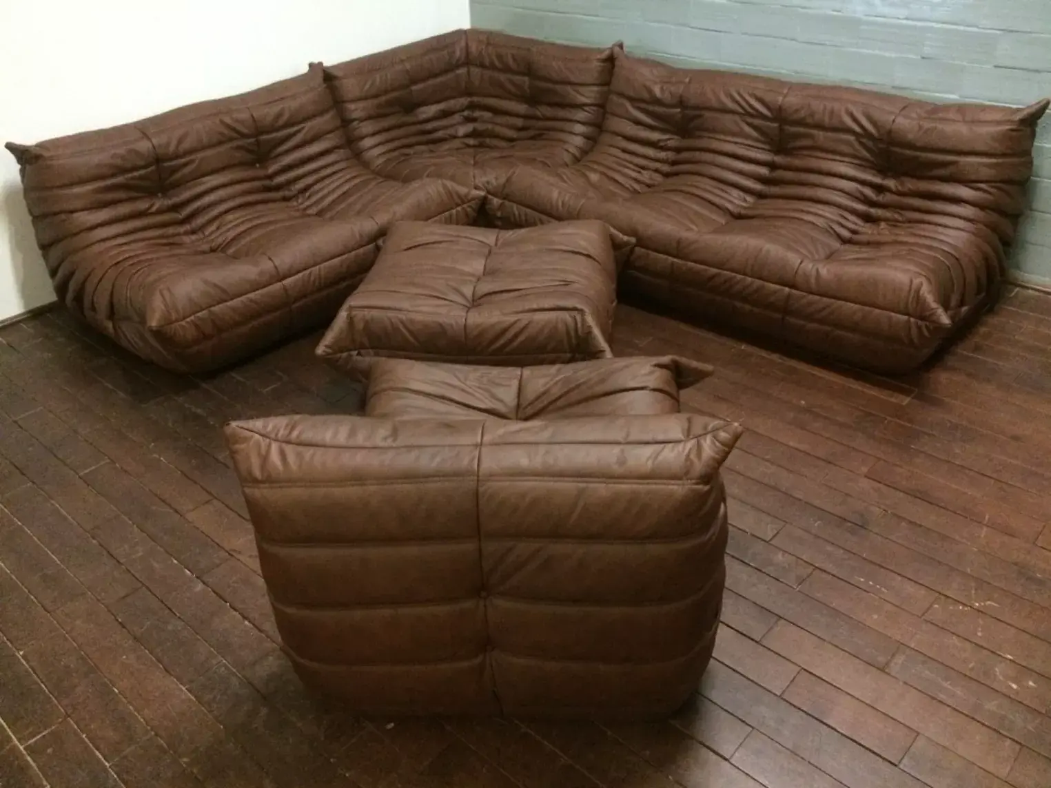 Togo Sessel Leder Braun 5