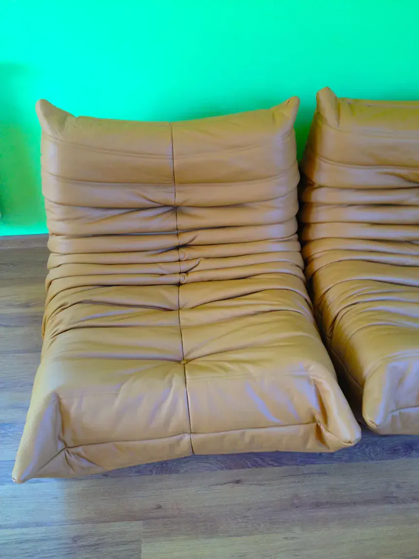 Togo Sessel Leder Beige 1