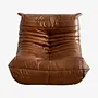 Togo armchair Smooth leather High gloss leather Antique brown 0