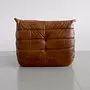 Togo armchair Smooth leather High gloss leather Antique brown 3