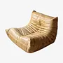 Togo armchair Pull-Up-Leather Camel Brown 0