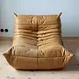 Togo armchair Pull-Up-Leather Camel Brown 1