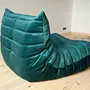 Togo armchair velvet petrol 6