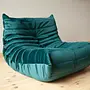 Togo armchair velvet petrol 7