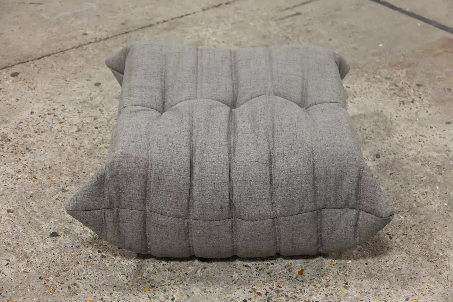 Togo Ottoman Fabric Warm Grey 3