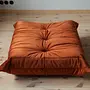 Togo Ottoman Velvet Amber-Orange 2
