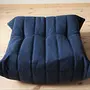 Togo Pouf Tessuto Blu Marino 4