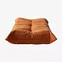 Togo Pouf Tessuto Arancione 0