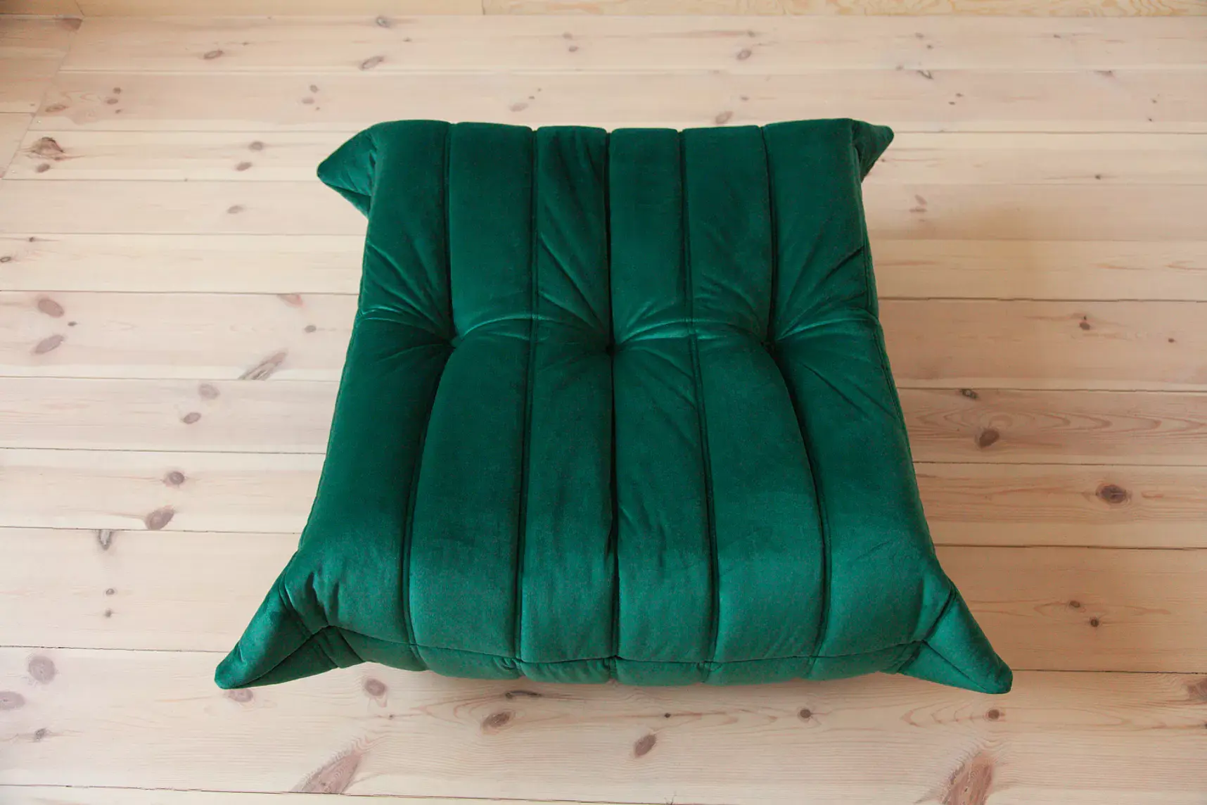 Togo Ottoman Emerald Green Velvet 2