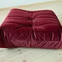 Togo Ottoman Velvet Burgundy 3