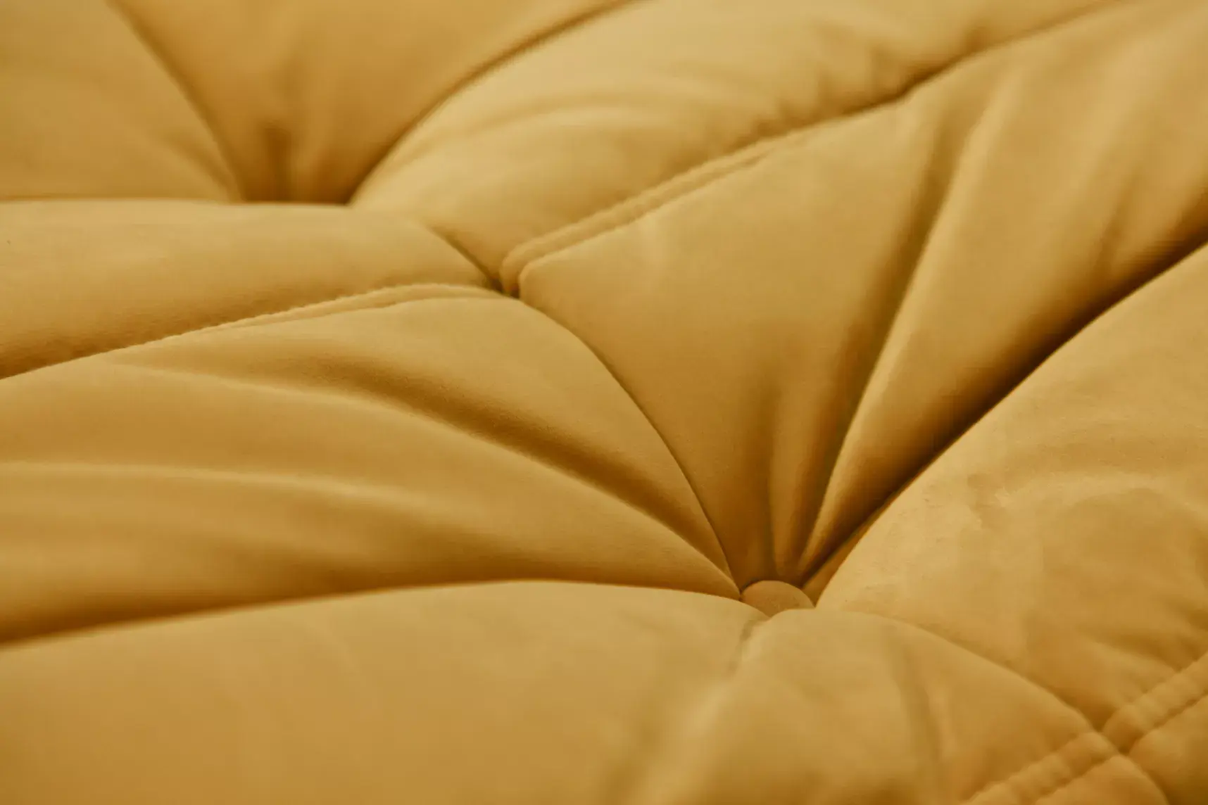 Togo Ottoman Mustard Yellow Velvet 4