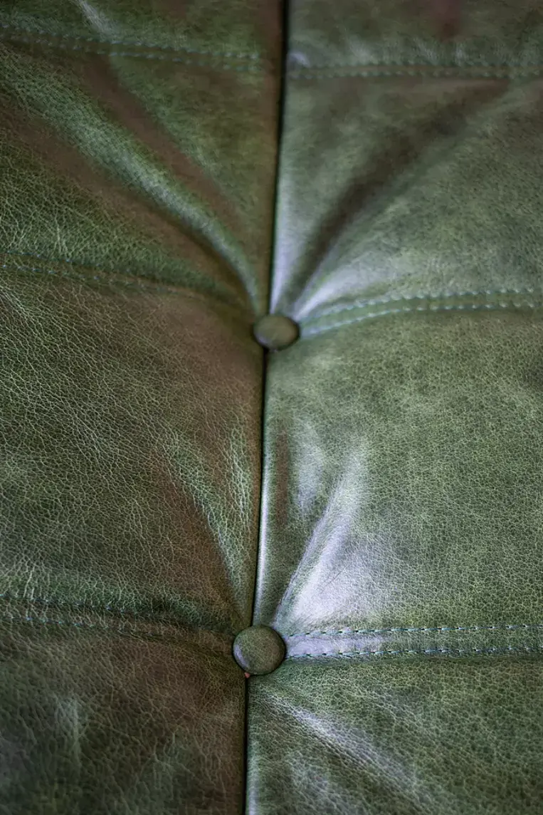 Togo Ottoman Pull-Up Leather Green 3