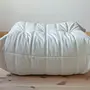 Togo Ottoman Madras Leather White 2