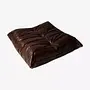 Togo Ottoman High-gloss leather Dark brown 0