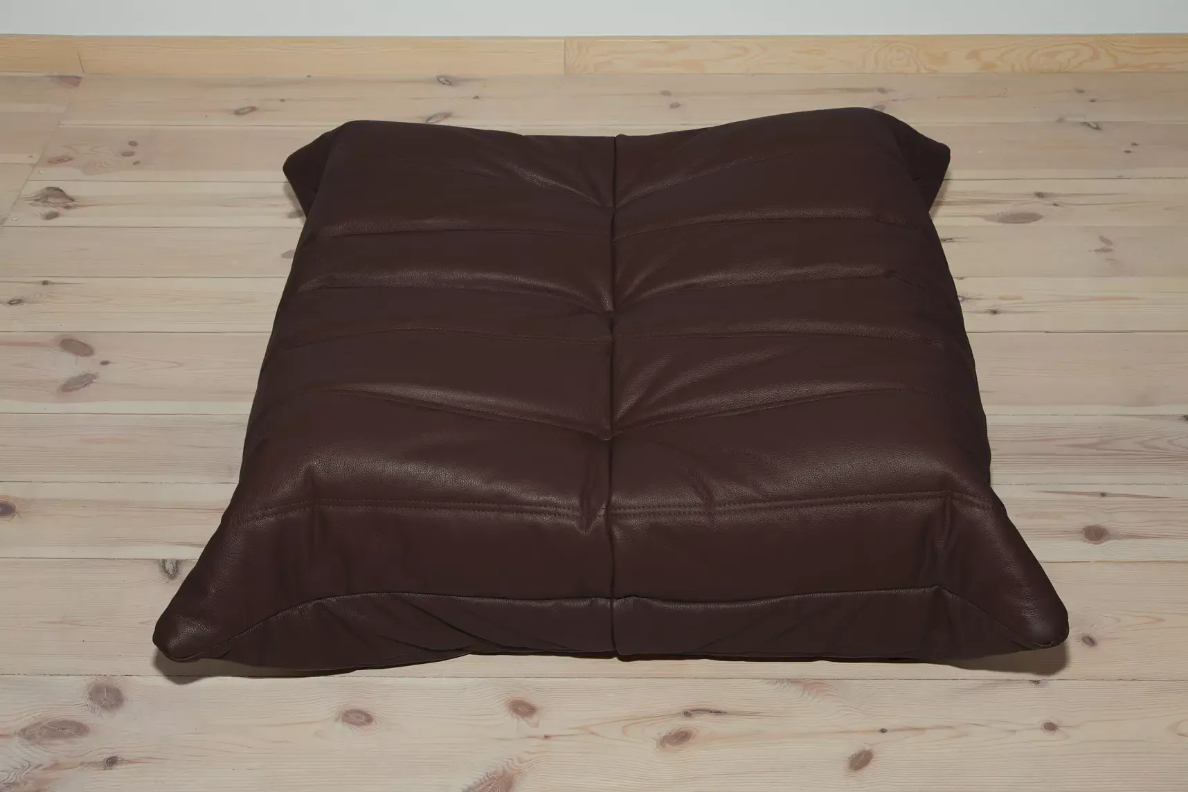 Togo Ottoman Madras Leather Brown 4